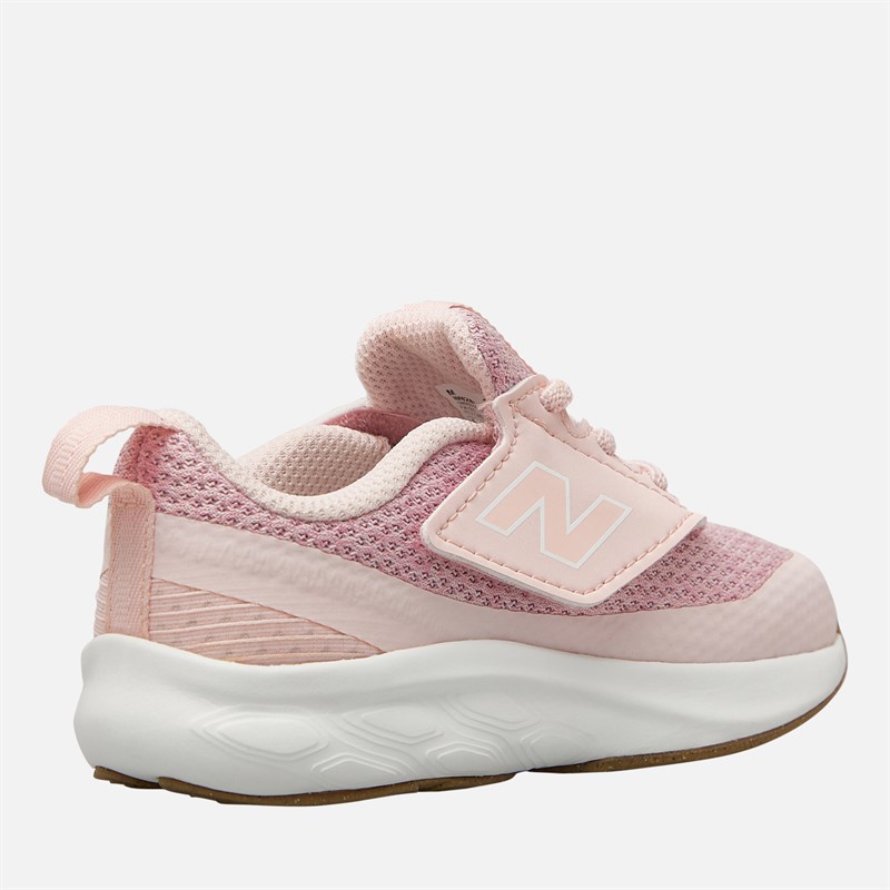 New Balance Infant Girls Fresh Foam 625 New-B Hook And Loop Neutral Running Shoes Pink/White
