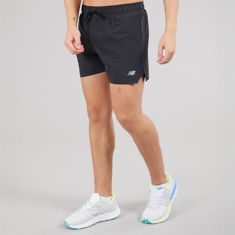 New Balance Mens London Edition RC 5 Inch Running Shorts Black