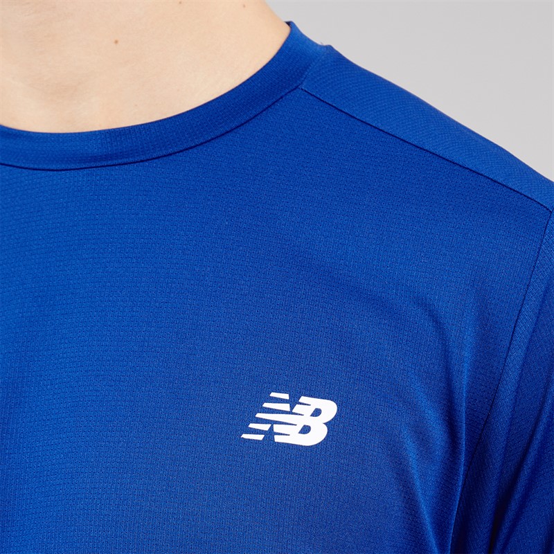 New Balance Mens Sport NBDry Training T-Shirt Blue