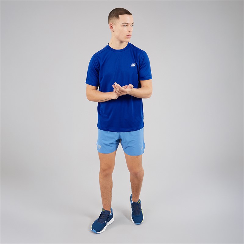 New Balance Mens Sport NBDry Training T-Shirt Blue