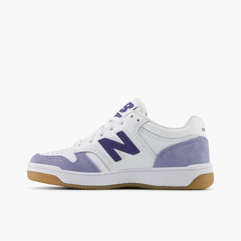 New Balance Kids 480 Trainers White/Blue/Lilac