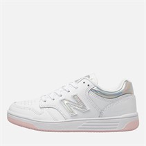 New Balance Girls B480 Trainers White/Rose Sugar