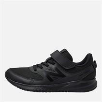 New Balance Junior 570 Bungee Lace Strap Neutral Running Shoes Black/Black