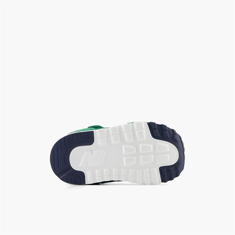 New Balance Infant 515 New-B Hook And Loop Trainers Grey/Navy/Green