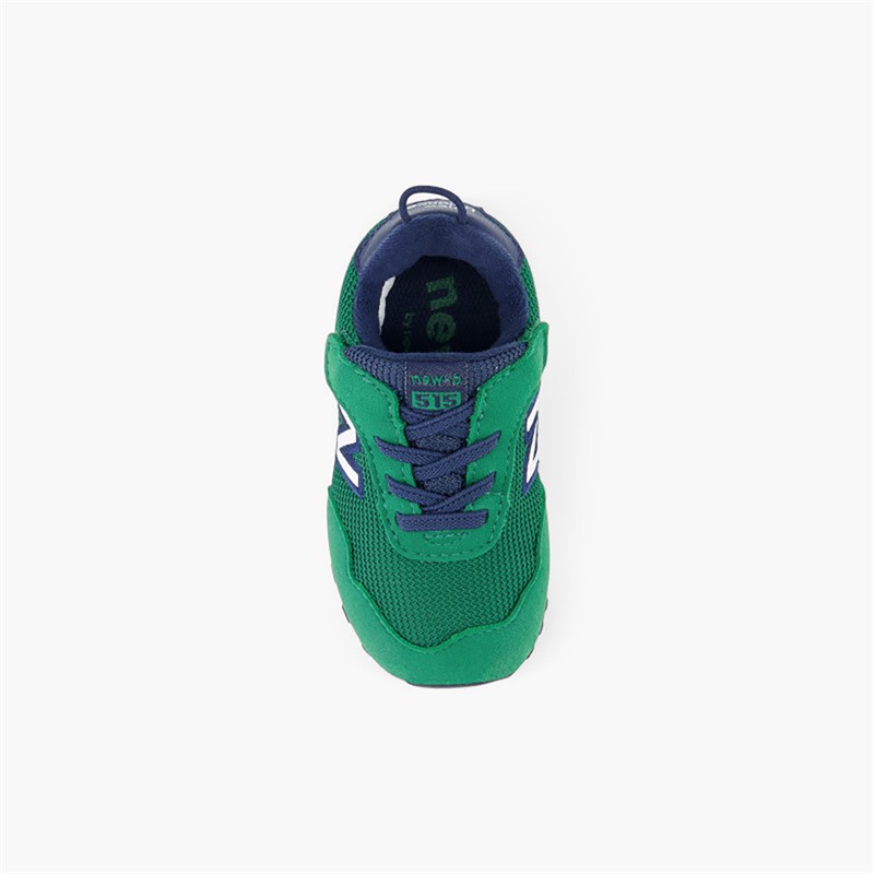 New Balance Infant 515 New-B Hook And Loop Trainers Grey/Navy/Green