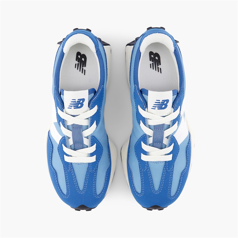 New Balance Kids 327 Bungee Lace Trainers Blue/White