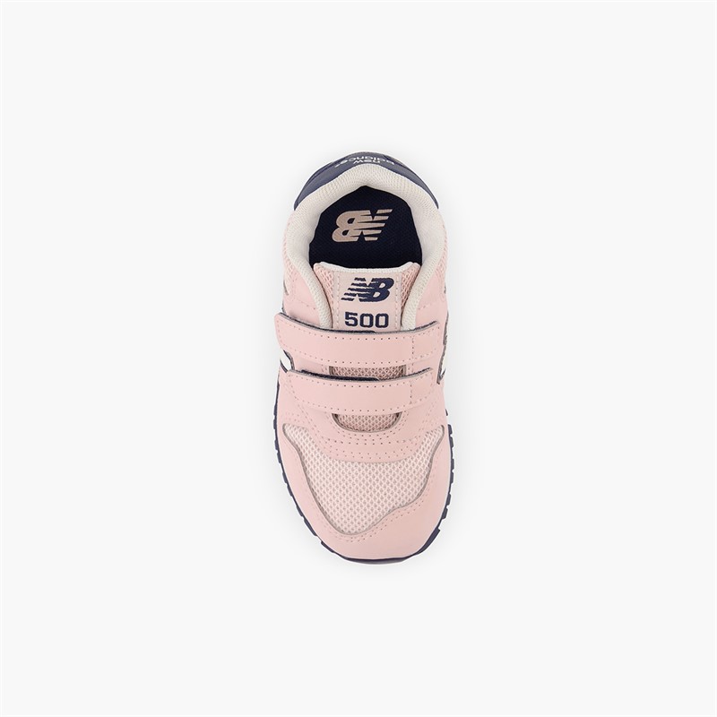 New Balance Infant Girls 500 Hook And Loop Trainers Pink/Blue