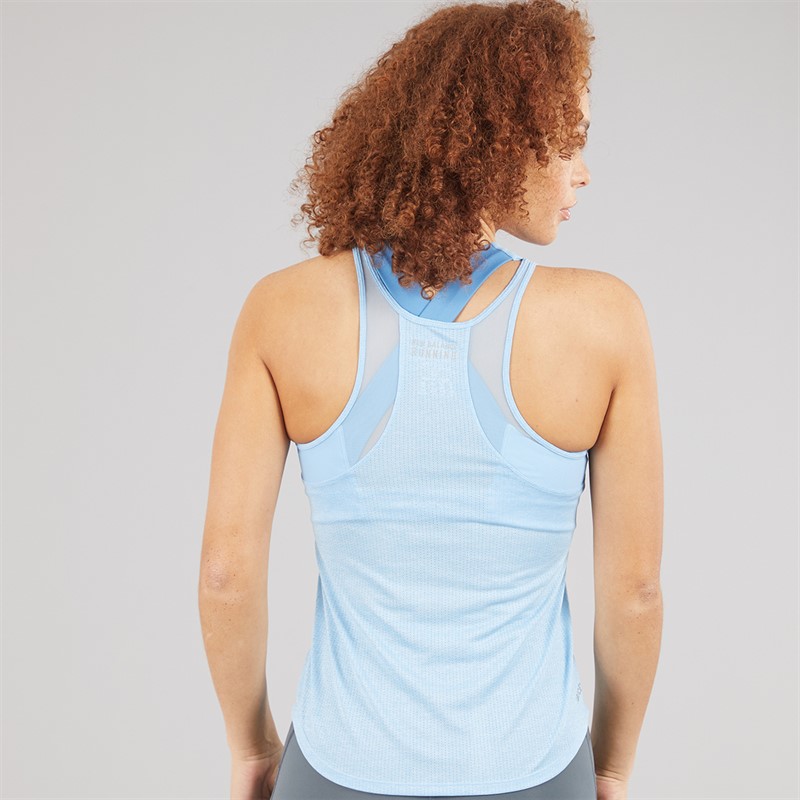 New Balance Womens London Edition Impact Running Tank Top Blue