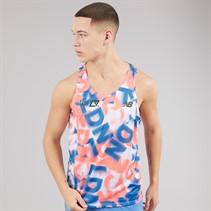 New Balance Mens London Edition Printed NB Athletics Running Tank Top Multi Colour