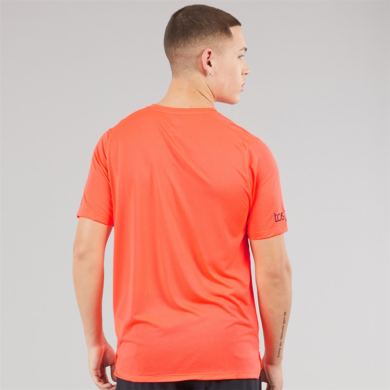 New Balance Mens London Edition Graphic Athletics Running T-Shirt Urgent Red