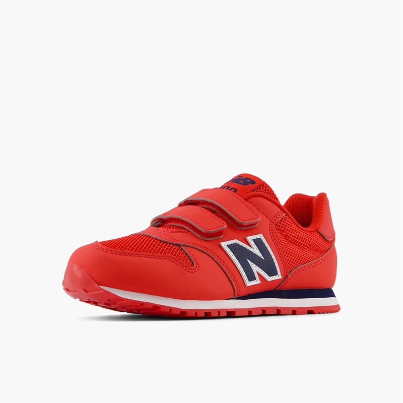 New Balance Kids 500 Hook And Loop Trainers Navy Blue/Red