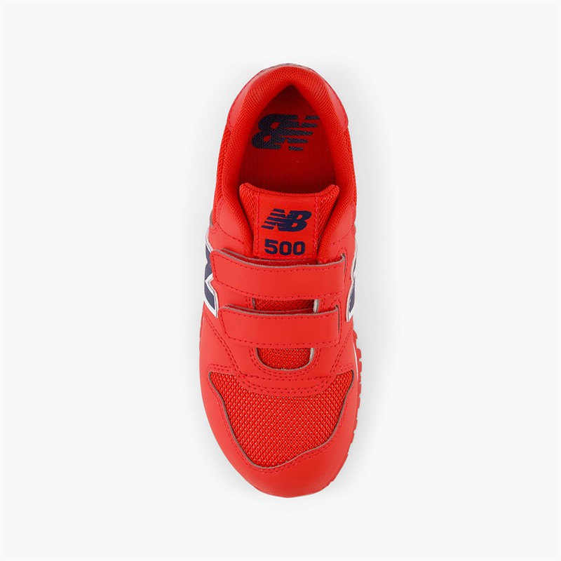 New Balance Kids 500 Hook And Loop Trainers Navy Blue/Red