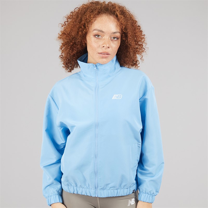 New Balance Womens Sport Woven Track Jacket Blue