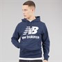 New Balance Mens Essentials Stacked Logo Hoodie Eclipse