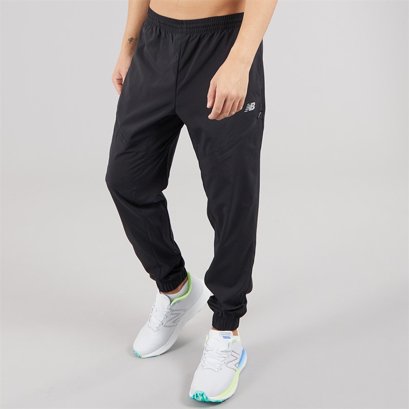 New Balance Mens Woven Zip Pocket Track Pants Black