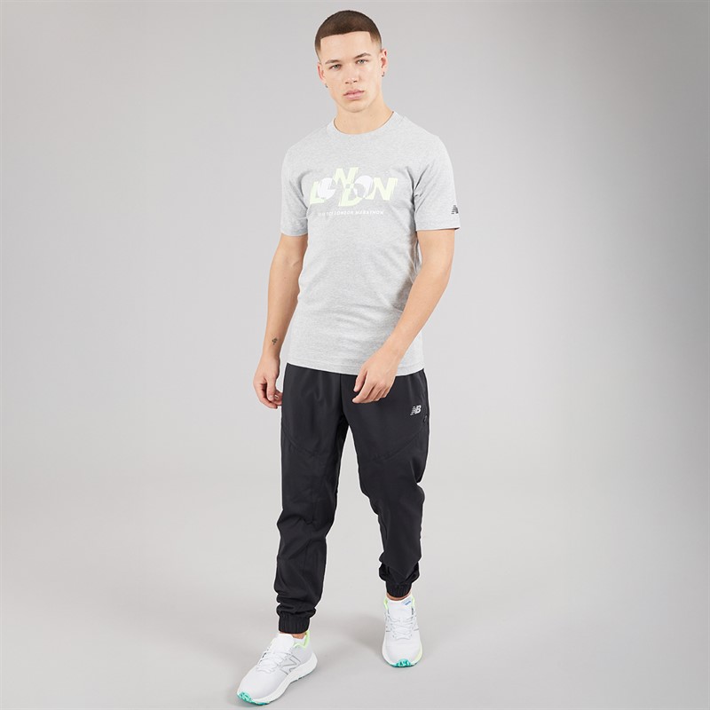 New Balance Mens Woven Zip Pocket Track Pants Black