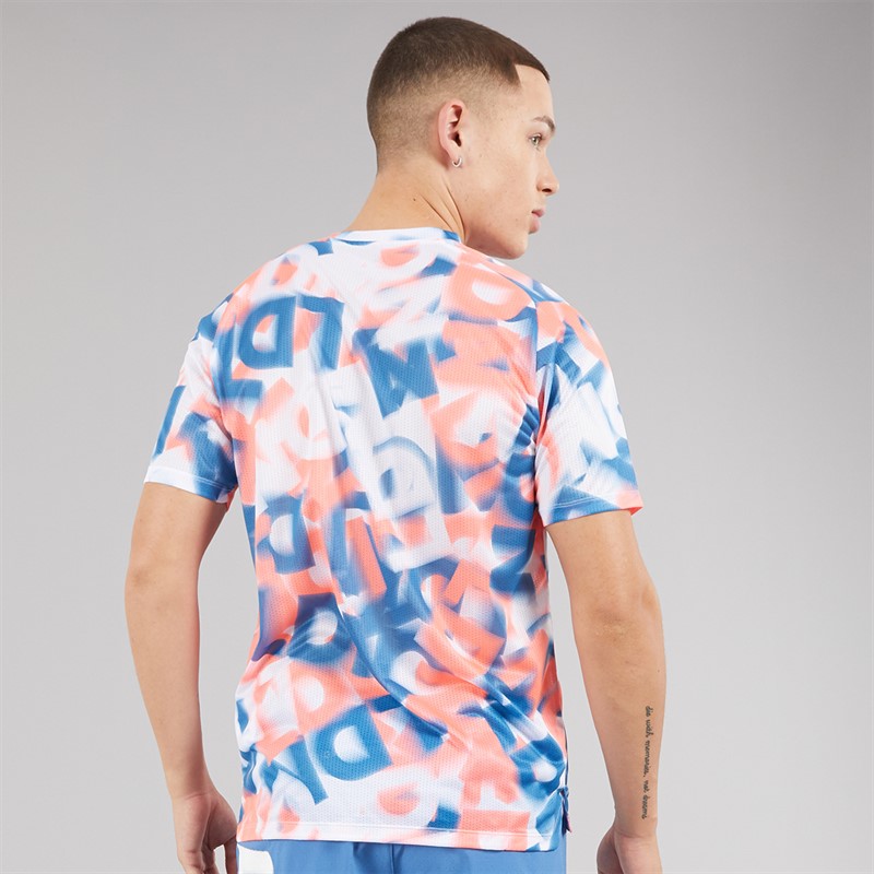 New Balance Mens London Edition Printed NB Athletics Running T-Shirt Multi Colour