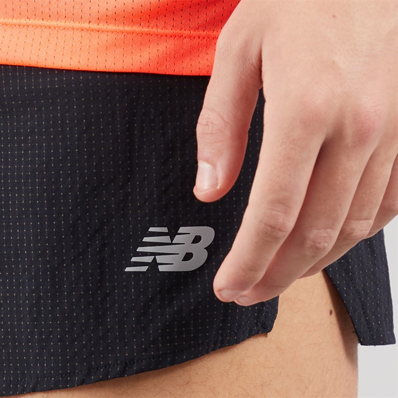 New Balance Mens London Edition RC Ultra Light 3 Inch Running Shorts Black
