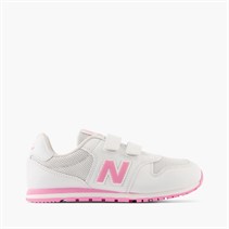 New Balance Girls 500 Hook And Loop Trainers White/Pink