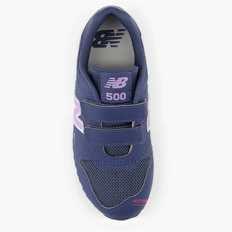 New Balance Kids 500 Hook And Loop Trainers Navy/Purple