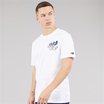New Balance Mens London Edtion LDN Graphic Running T-Shirt White