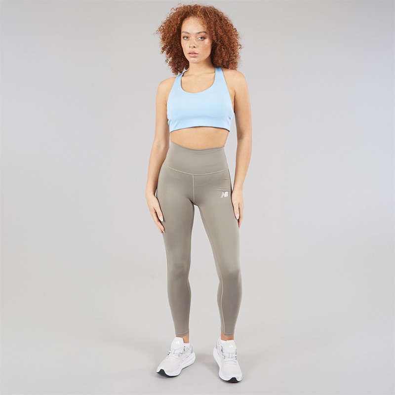 New Balance Womens Harmony High Rise Piping Leggings Dockside/Mocha Brown