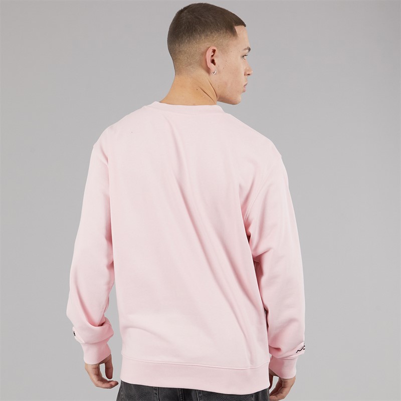 New Balance Mens London Edition Run London Graphic Running Sweatshirt Pink