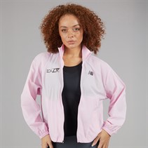 New Balance Womens London Edition Athletics Packable Running Jacket Rose Sugar