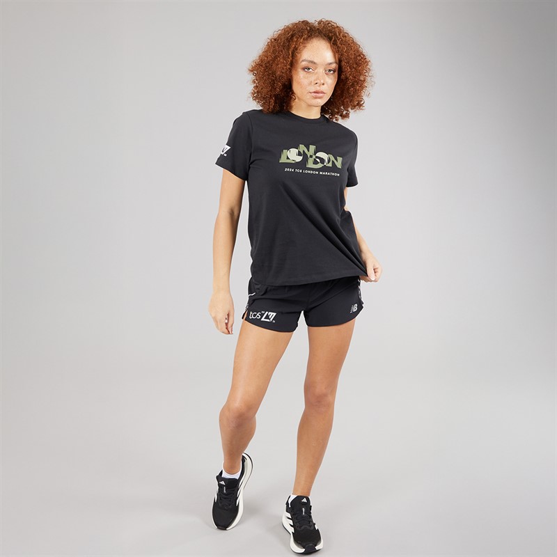 New Balance Womens London Edition Graphic T-Shirt Black