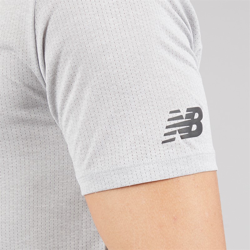 New Balance Mens London Edition Graphic Athletics Running T-Shirt Agave Green