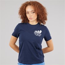 New Balance Womens London Edition LDN Graphic Running T-Shirt Navy