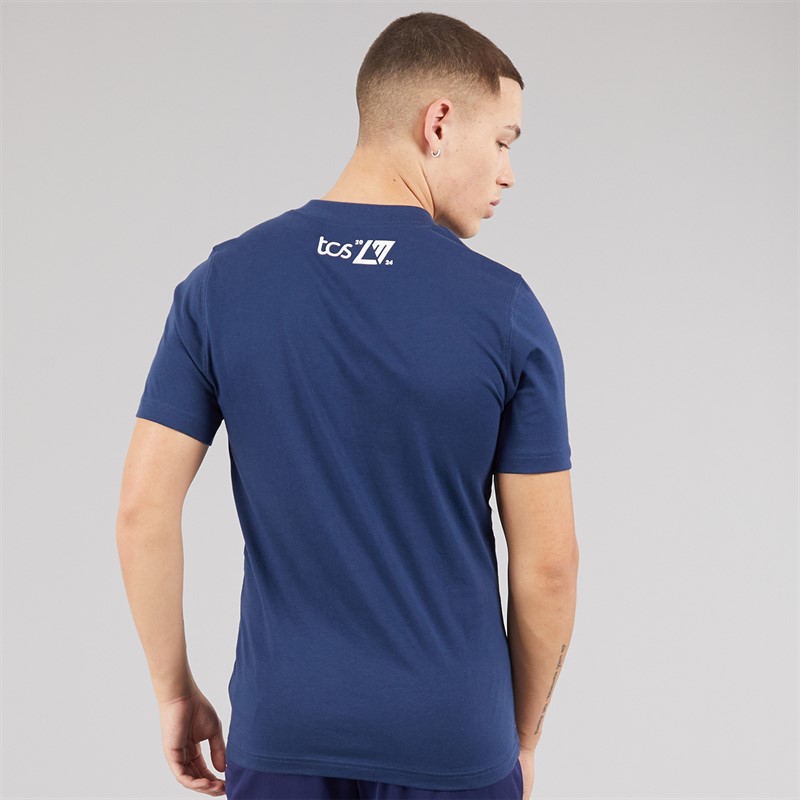 New Balance Mens London Edition Run London Graphic T-Shirt Navy