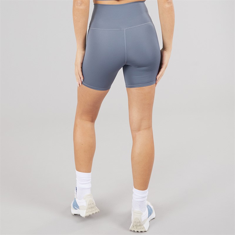 New Balance Womens Script High Rise Shorts Dust Teal