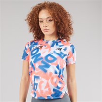 New Balance Womens London Edition Printed Athletics Running T-Shirt Multi Colour