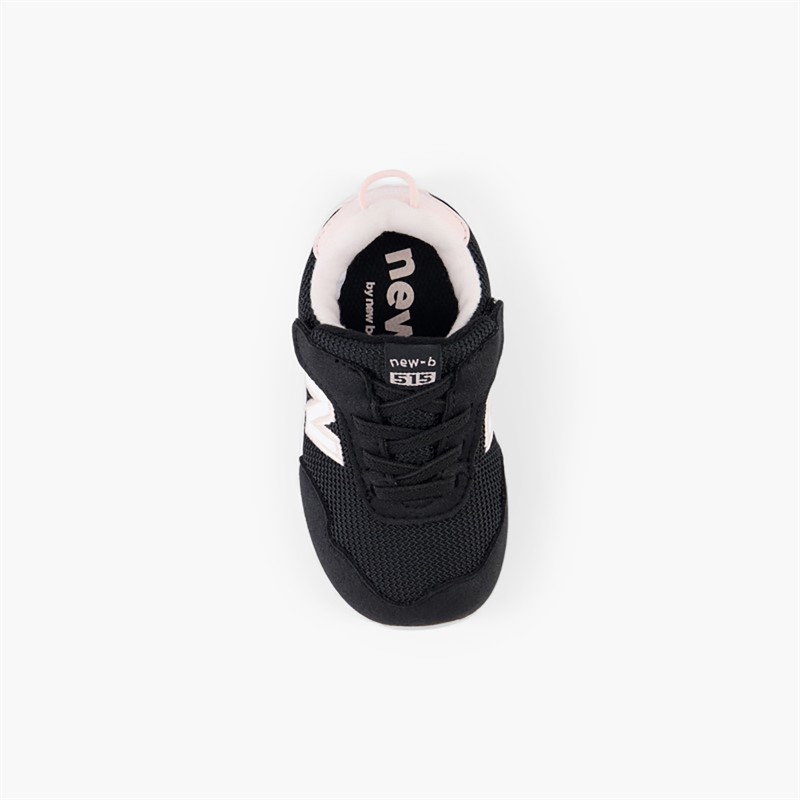 New Balance Infant Girls 515 New-B Hook And Loop Trainers Black/Pink