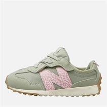 New Balance Infant 327 New-B Hook And Loop Trainers Green/Pink/ White