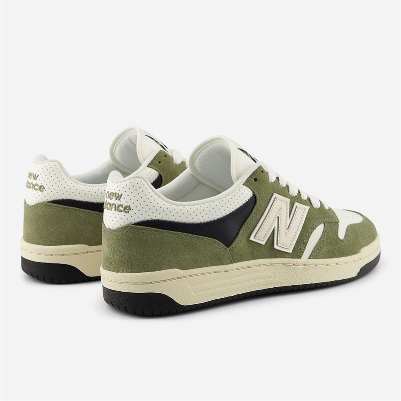 New Balance 480 Trainers Dark Olivine/Sea Salt