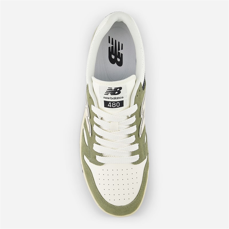 New Balance 480 Trainers Dark Olivine/Sea Salt