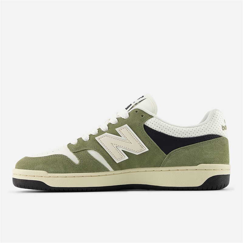New Balance 480 Trainers Dark Olivine/Sea Salt