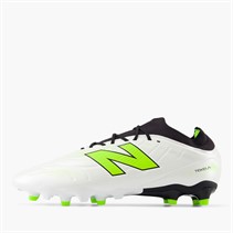 New Balance Mens Tekela Team V5 Low Laced FG Firm Ground Football Boots White/Black/Pixel Green