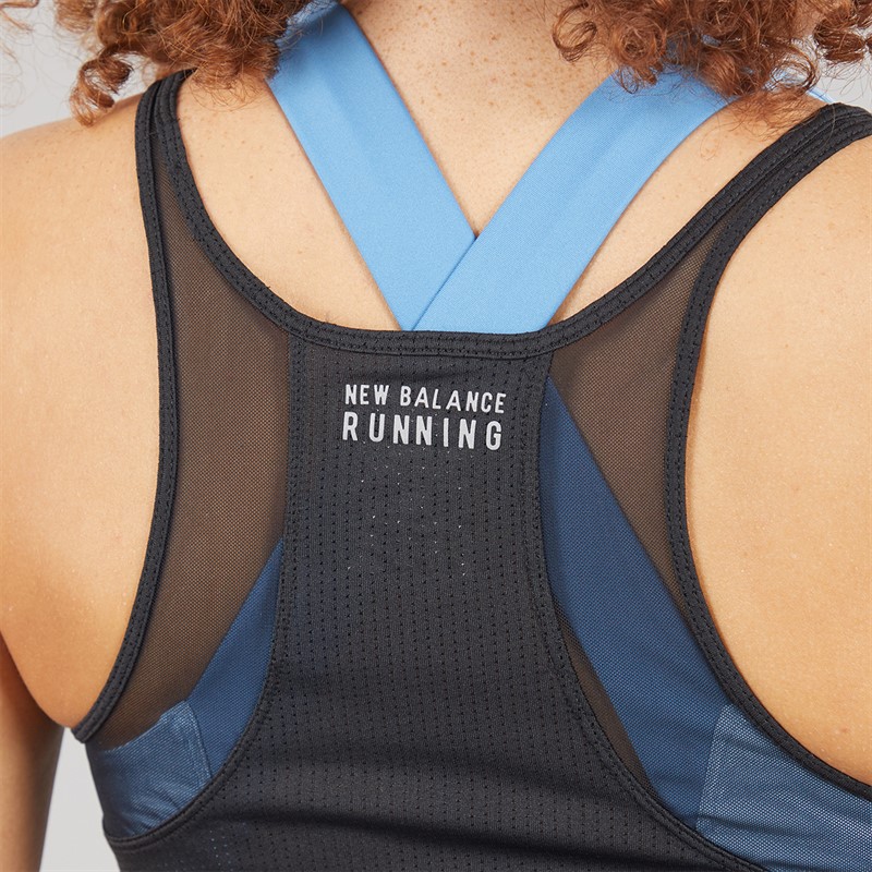New Balance Womens London Edition Impact Running Tank Top Black