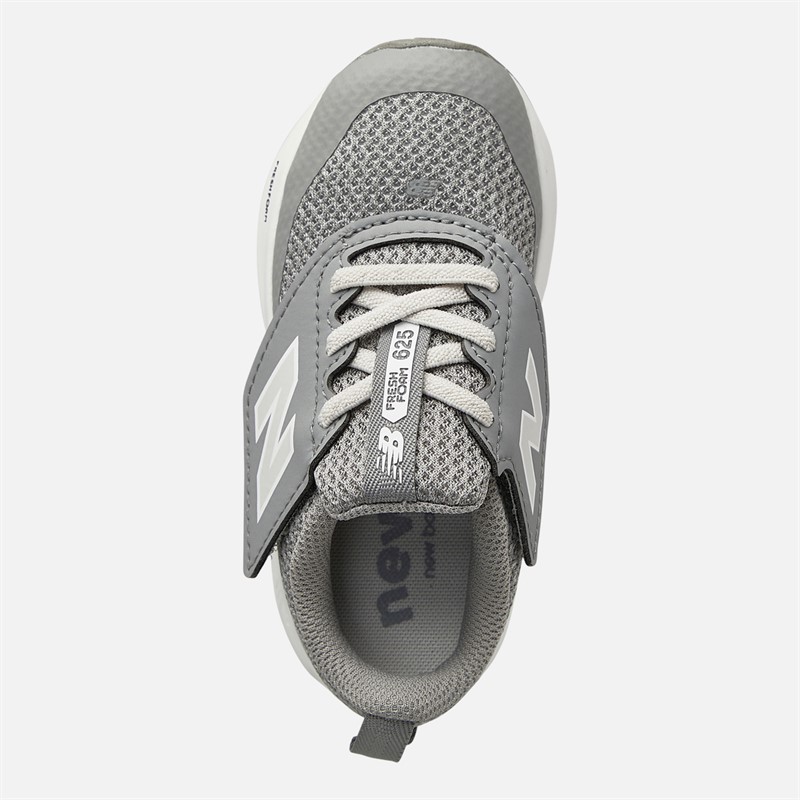 New Balance Infant Fresh Foam 625 New-B Hook And Loop Neutral Running Shoes Grey/White