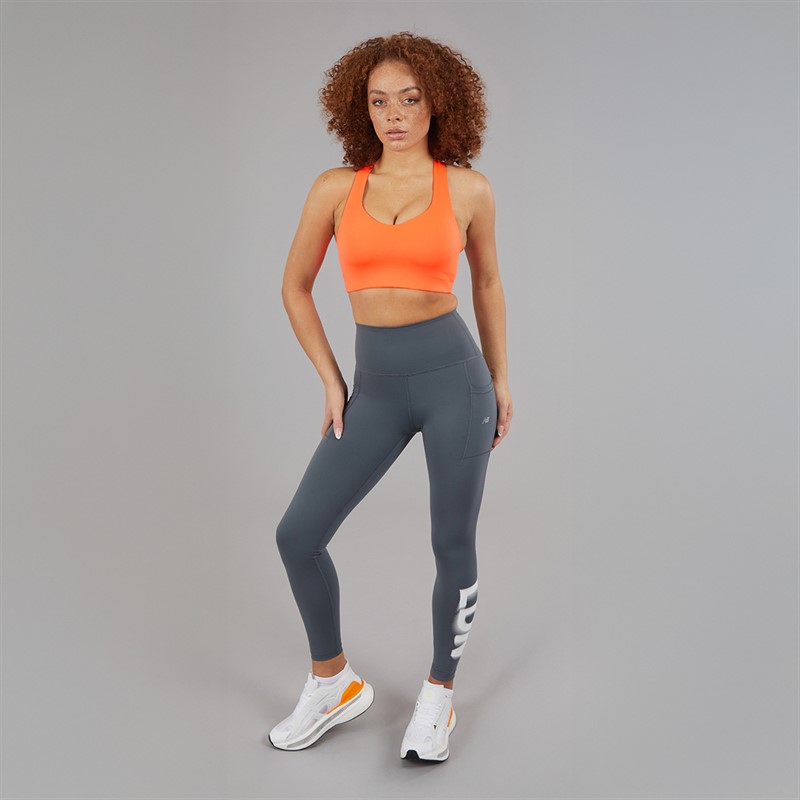 New Balance Womens NB Power X High Impact Sports Bra Orange