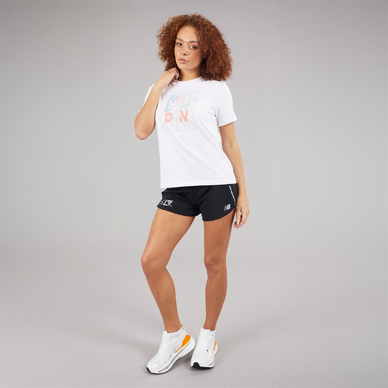 New Balance Womens London Edition Graphic T-Shirt White