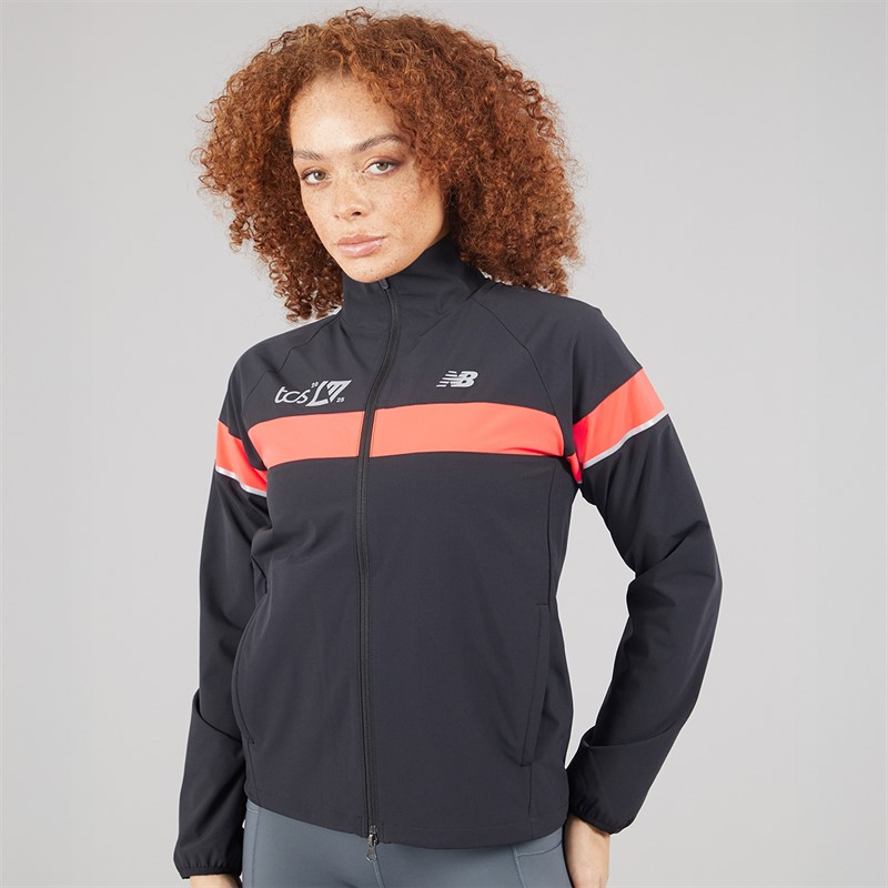 New Balance Womens London Edition Marathon Running Jacket Black