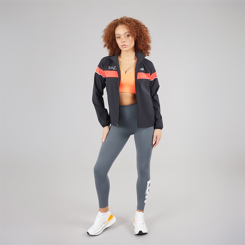 New Balance Womens London Edition Marathon Running Jacket Black