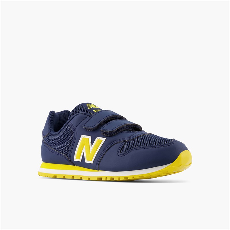 New Balance Kids 500 Hook And Loop Trainers Navy/Yellow