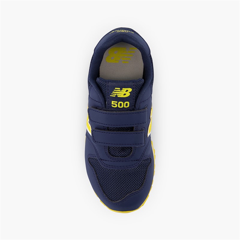 New Balance Kids 500 Hook And Loop Trainers Navy/Yellow