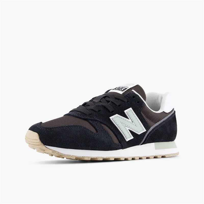 New Balance Womens 373 V2 Trainers Black/Green