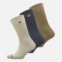 New Balance Herren Patch Logo 3er-Pack Crew Socken Grau/Blau